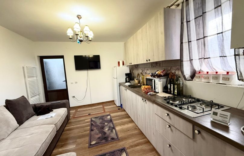 Apartament mobilat, cu terasa si beci interior